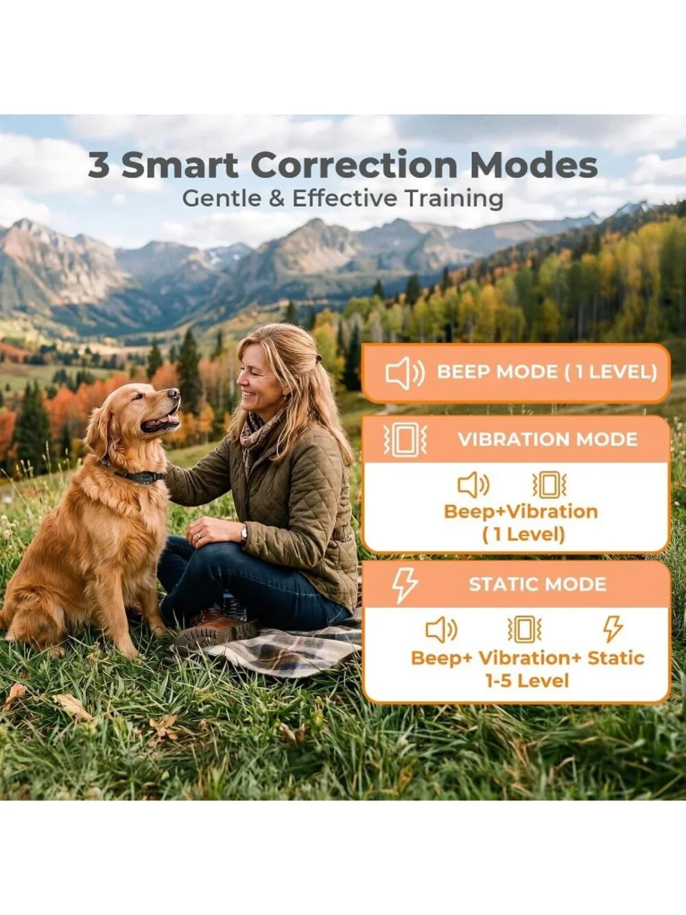 GPS Electric Fence for Dogs Wireless System GPS Collar F850 4 zone 3 modes New